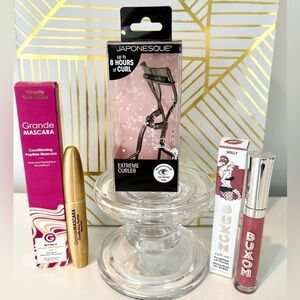 Grande Mascara, Buxom Lip Gloss, Japonesque eyelash curler set